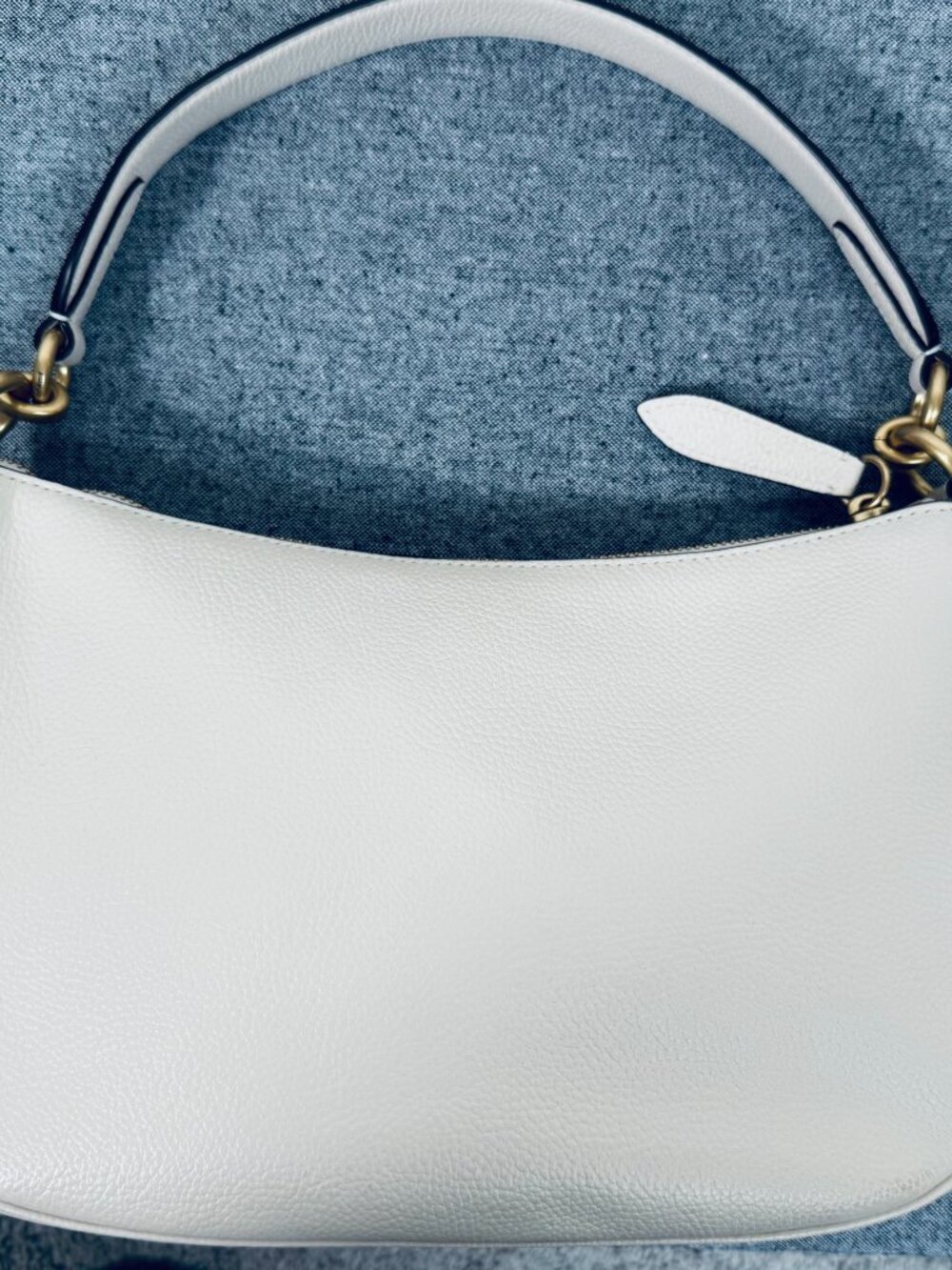 NWOT COACH Sutton Handbag/Crossbody in Chalk Polished Pebble Leather - Picture 5 of 14
